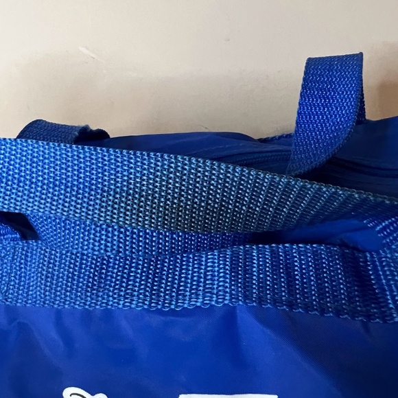 Vintage 90s Duck Tales Scrooge McDuck Disney 90's Small Blue Duffle Travel Bag - Picture 5 of 11